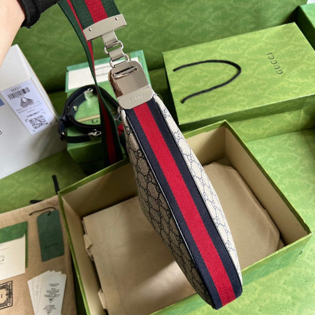 Gucci Leather Canvas Shoulder Bag