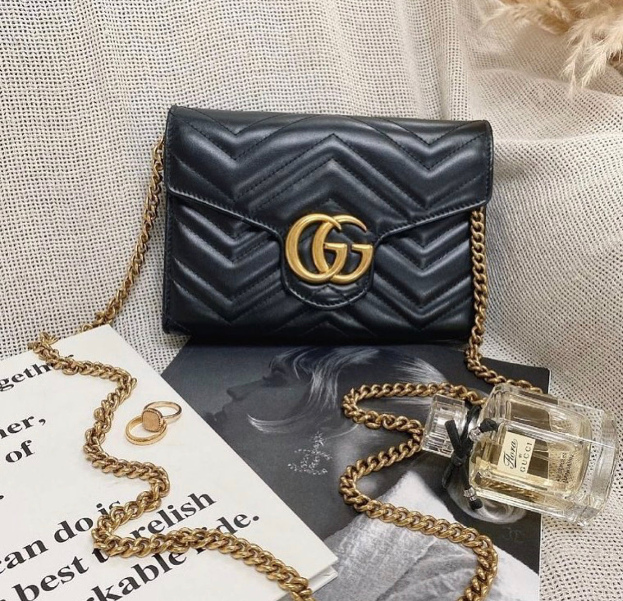 Gucci Lou Chain Leather Crossbody