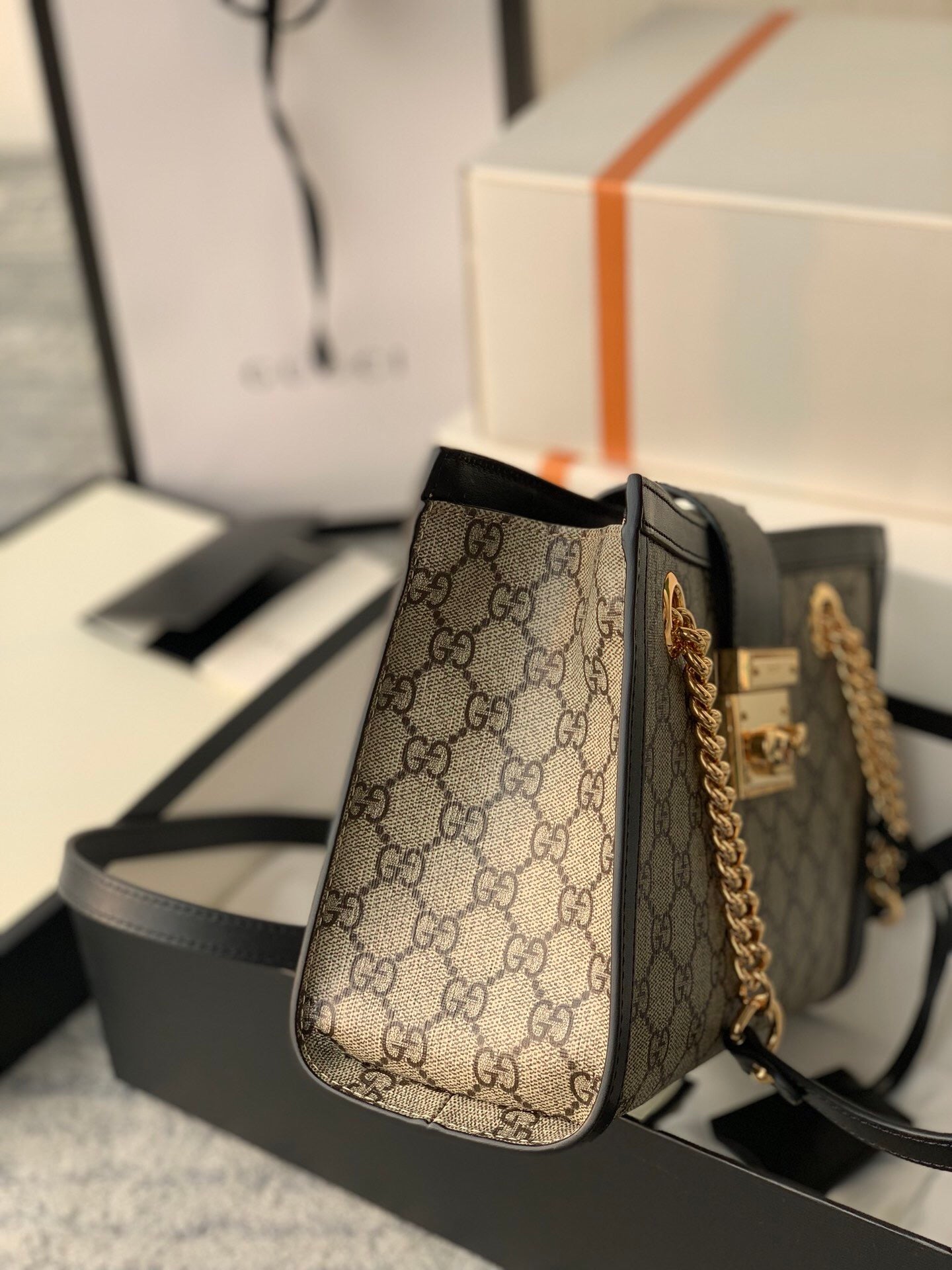 Gucci Padlock Leather Chain Shoulder Bag Style 7