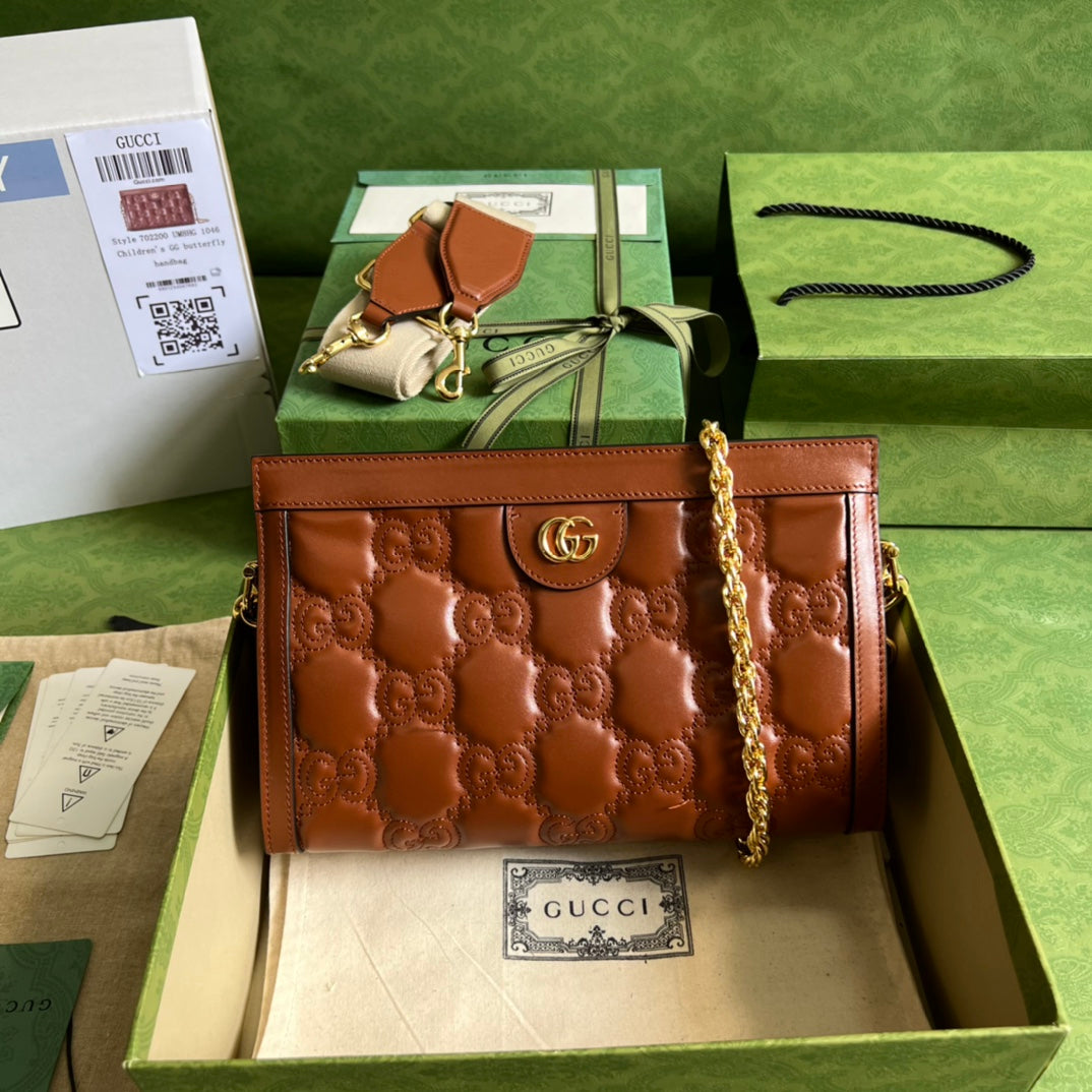 Gucci Leather Shoulder Bag Style 69