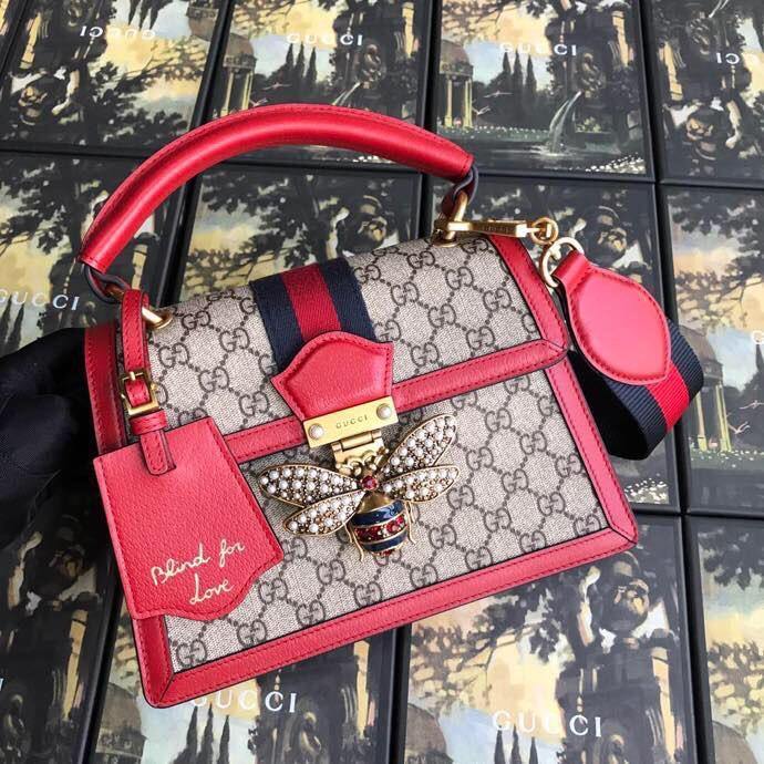 Gucci Monogram Leather Canvas Shoulder Bag