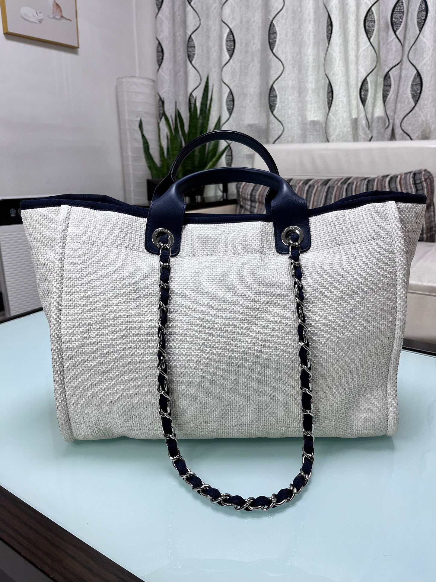 Chanel Deauville Tote Medium White