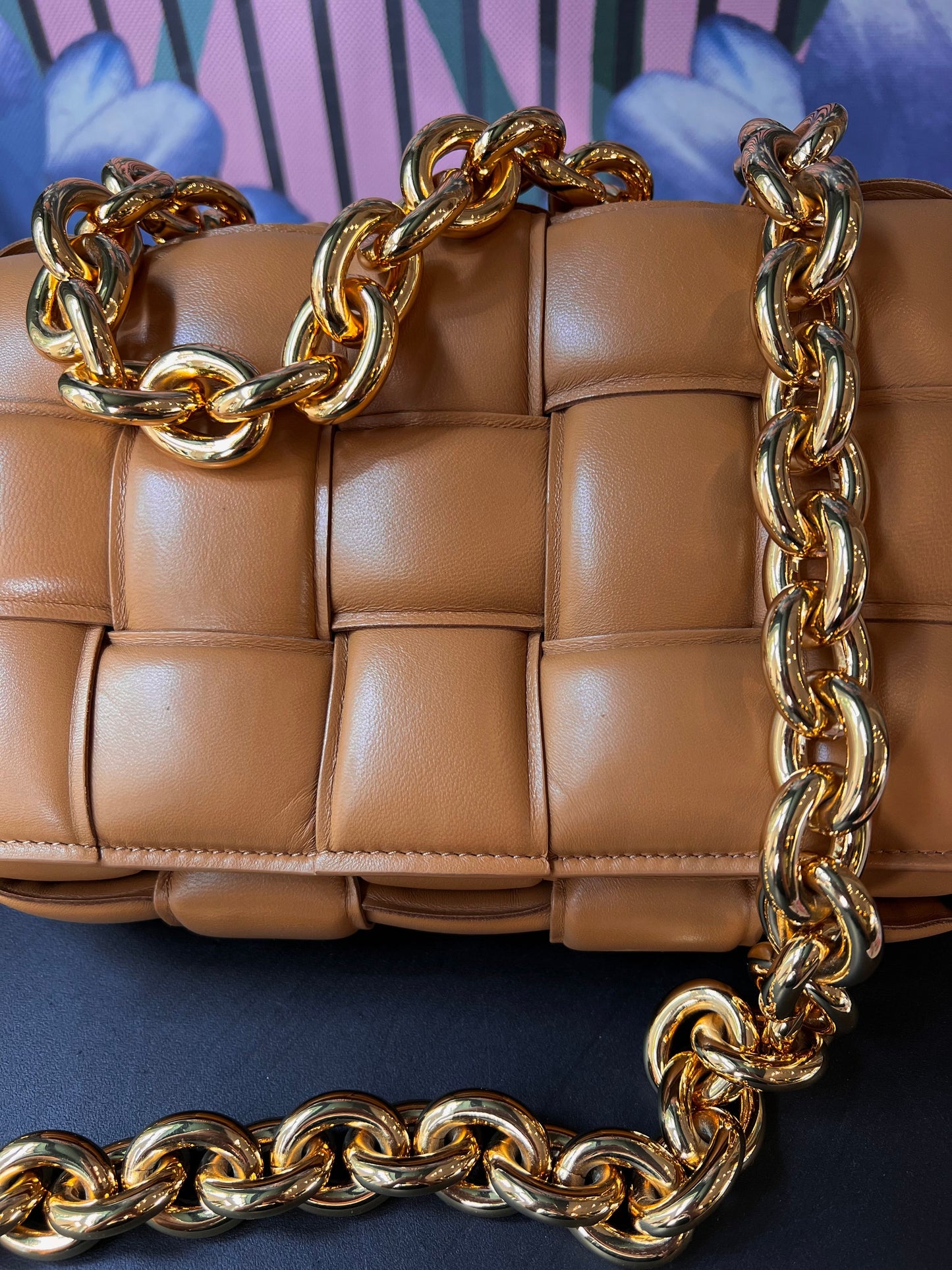 Bottega Veneta Chain Cassete Caramel