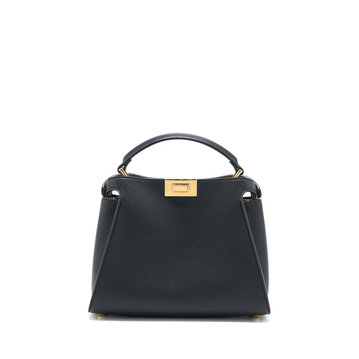 Fendi Small Peekaboo Iconic Purse Calfskin Black
