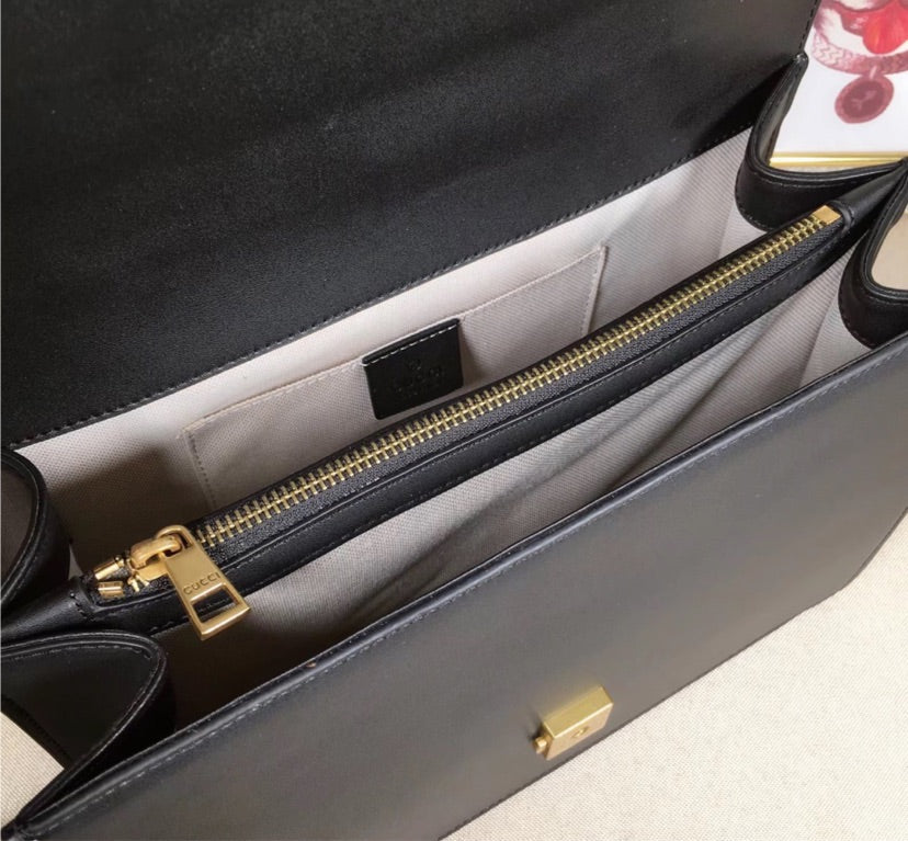 Gucci Black Leather Handbag Style 4