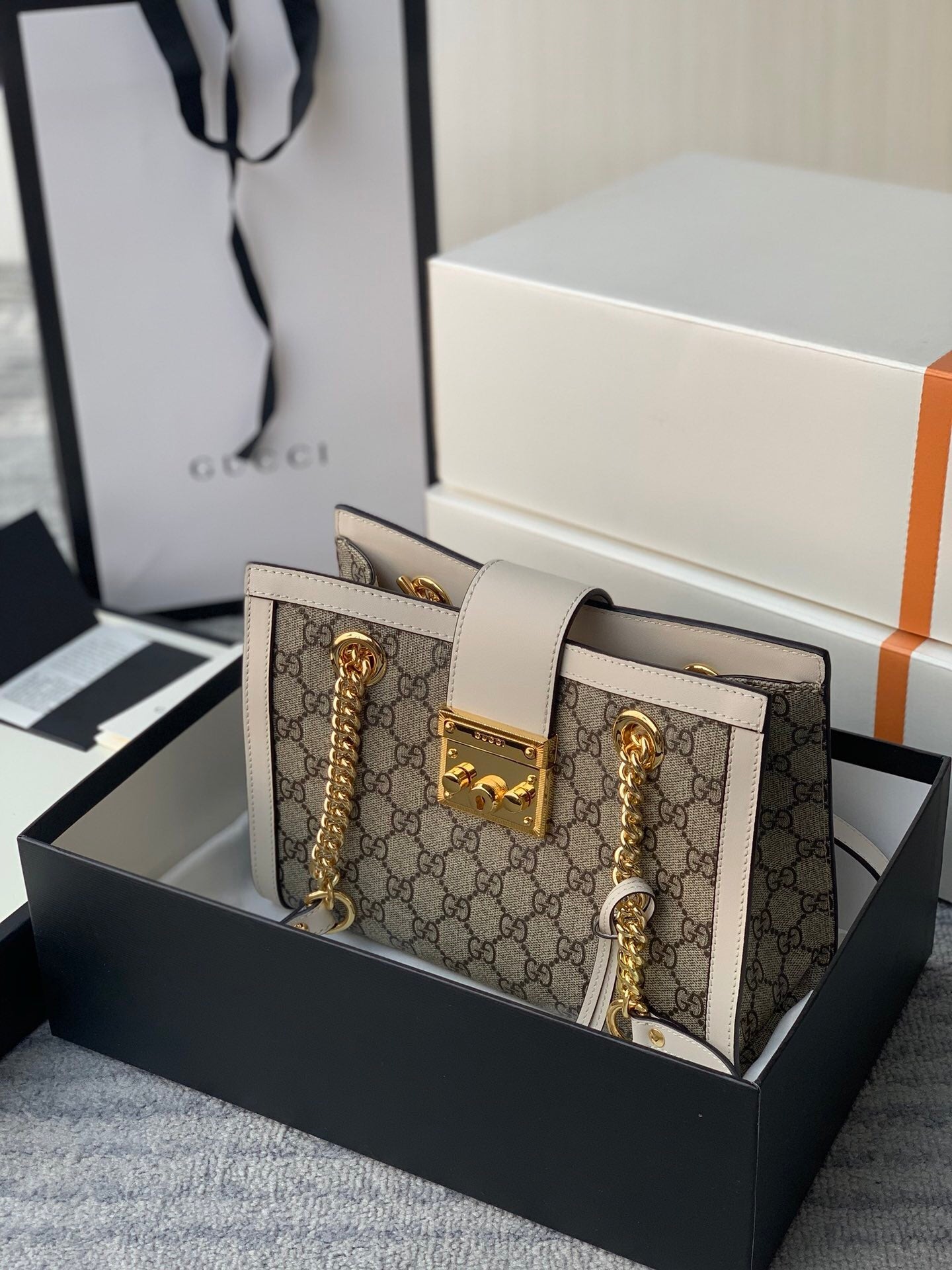 Gucci Padlock Leather Chain Shoulder Bag Style 19