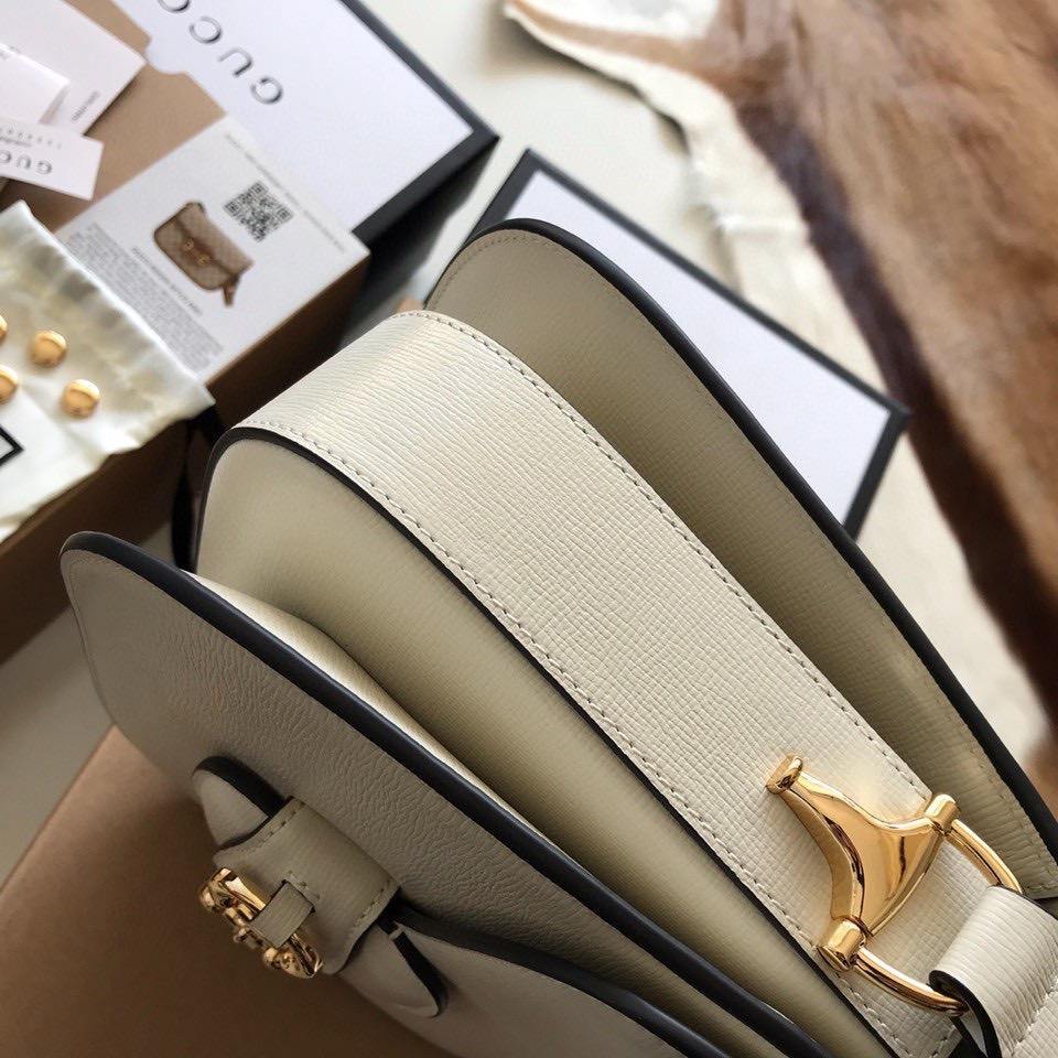 Gucci Horsebit Leather Nylon Shoulder Bag Style 5