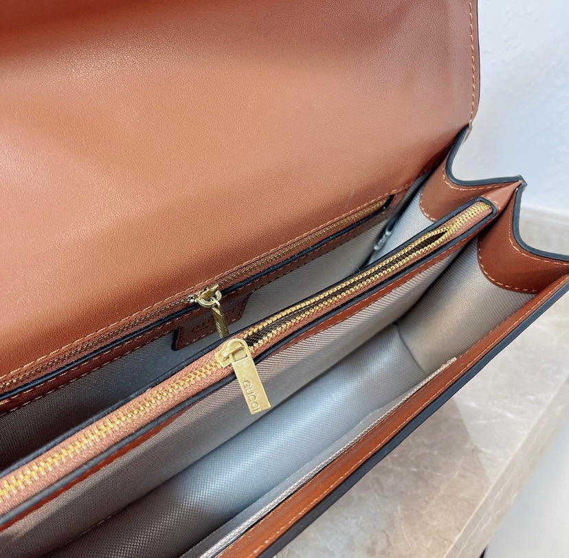 Gucci Brown Leather Handbag Style 2