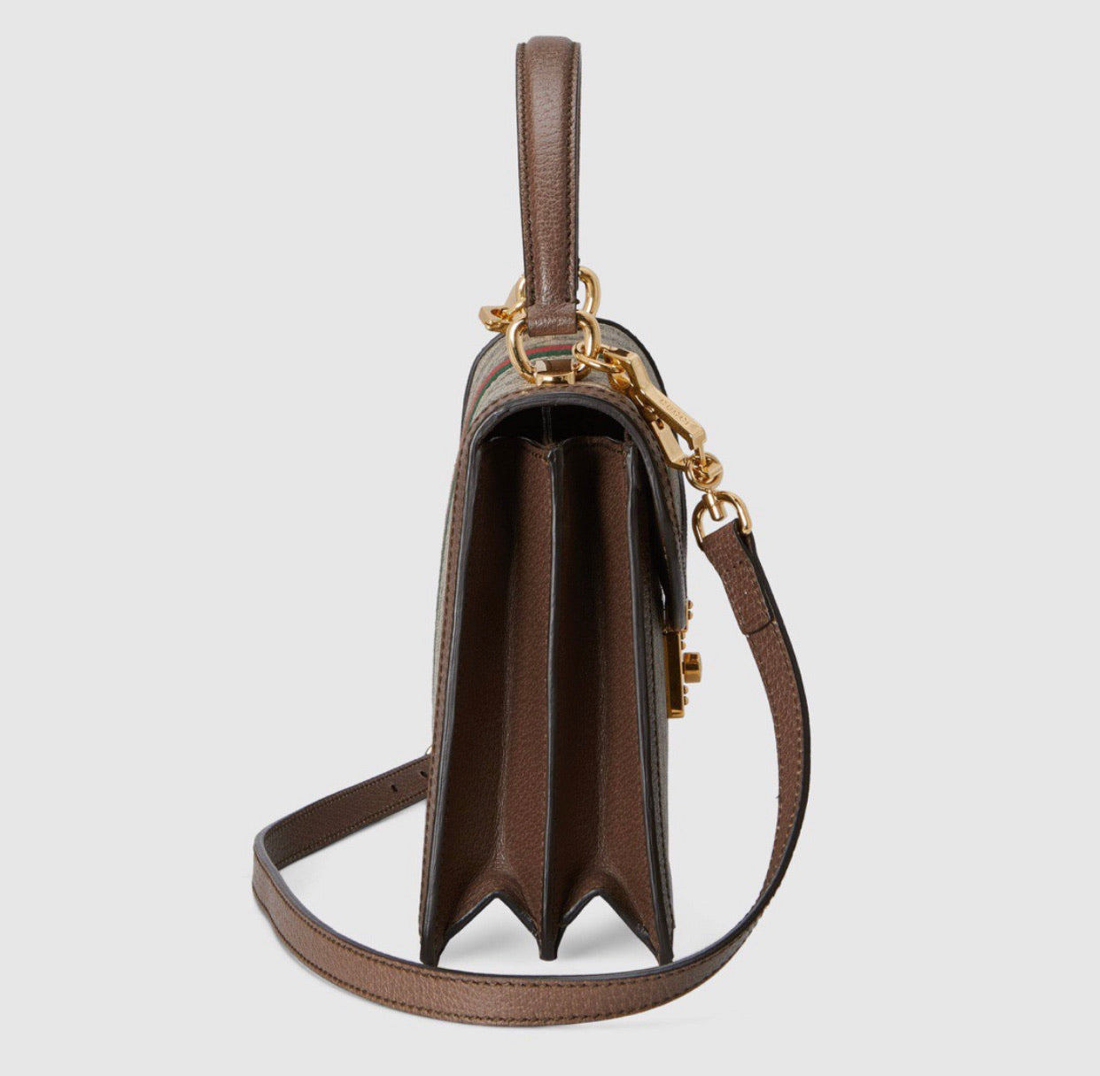 Gucci Leather Canvas Shoulder Bag Style 44