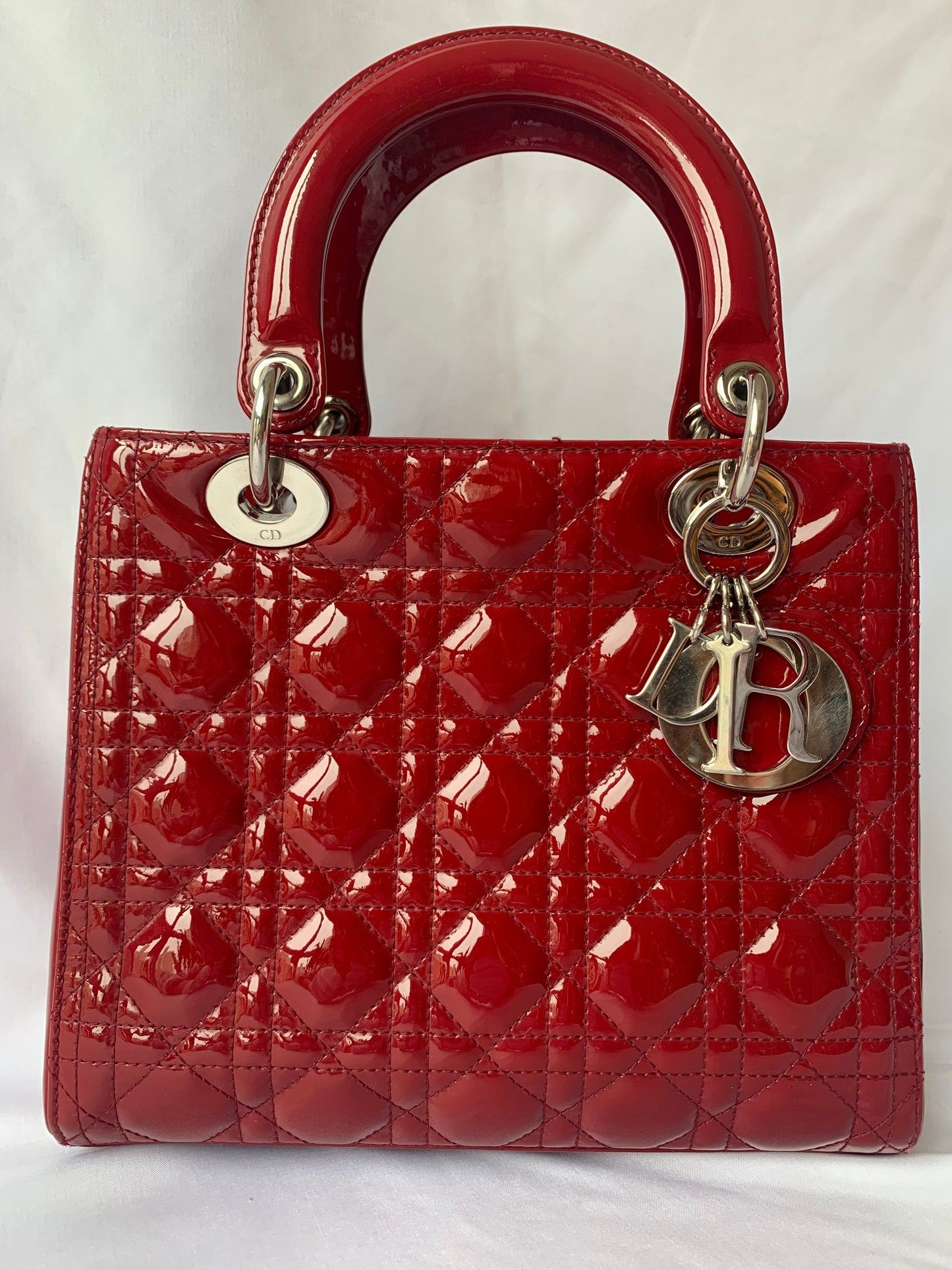 Lady Dior Medium Red Patent Leather (France)
