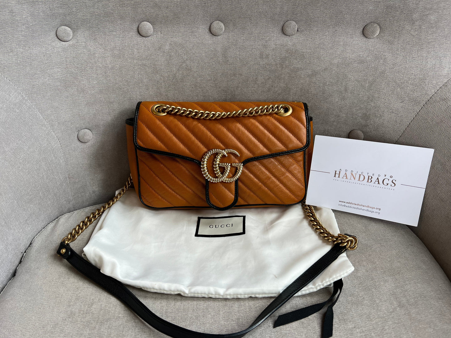 Gucci Lou Chain Leather Shoulder Bag