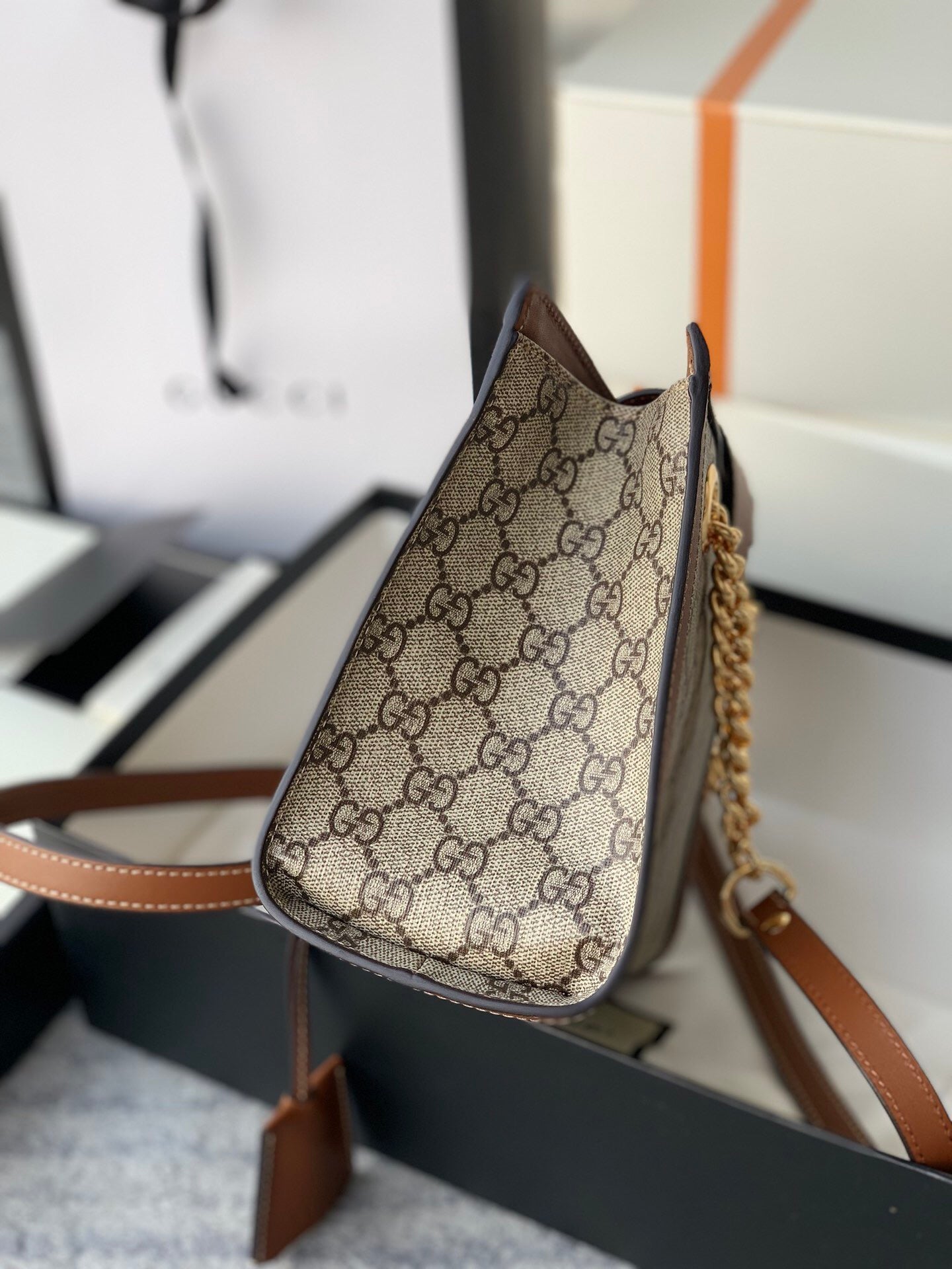 Gucci Padlock Leather Chain Shoulder Bag Style 20