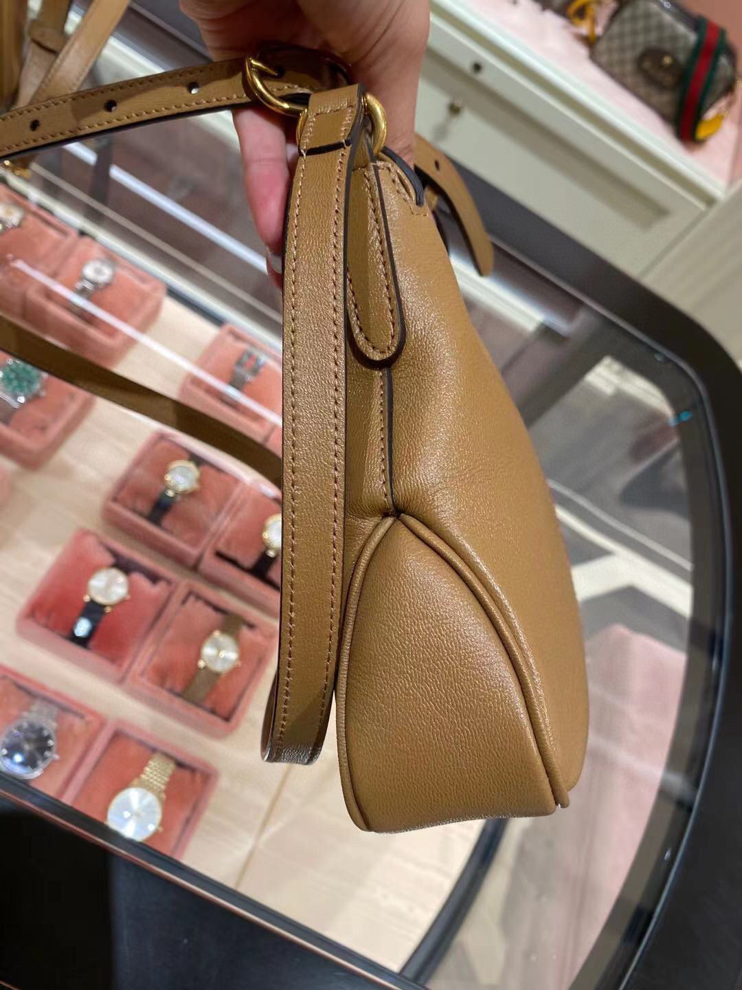 Gucci Leather Monogram Shoulder Bag Style 5