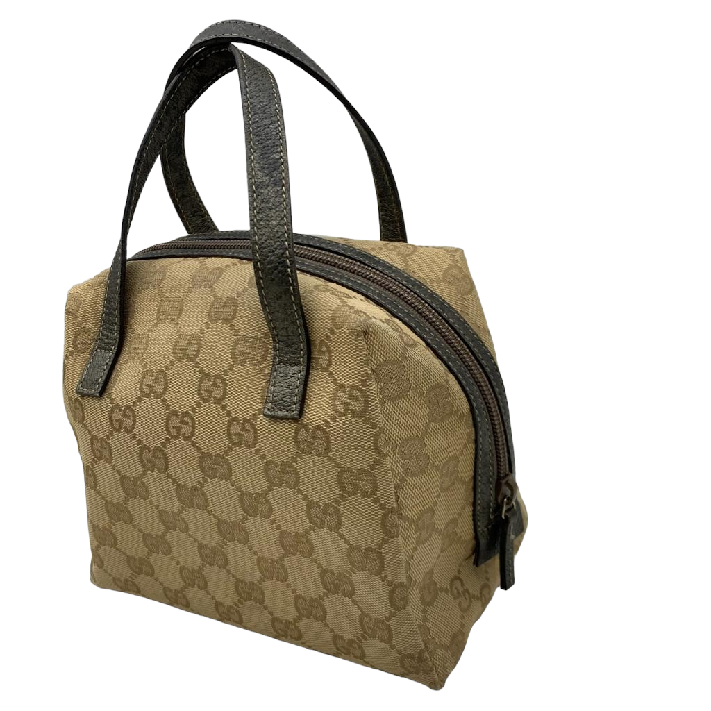 Gucci Monogram Leather Canvas Shoulder Bag