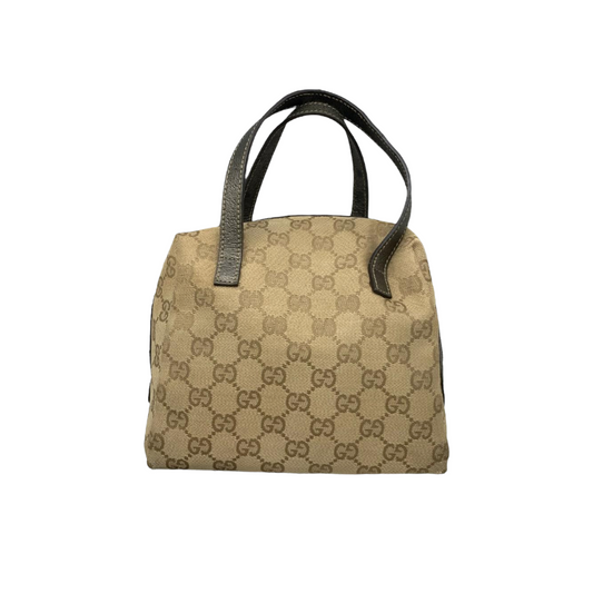 Gucci Monogram Leather Canvas Shoulder Bag