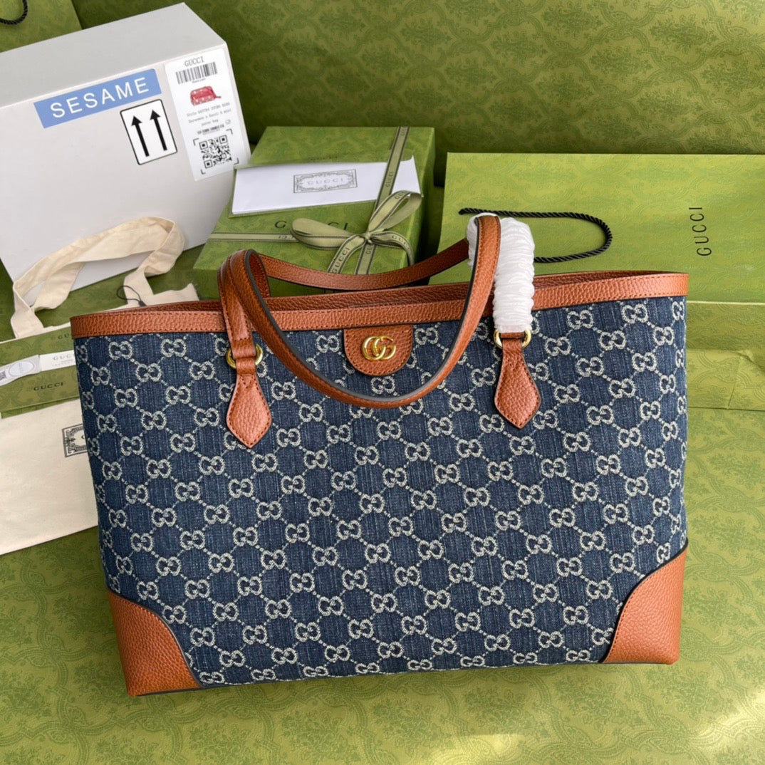 Gucci Ophidia Leather Monogram Tote Style 5