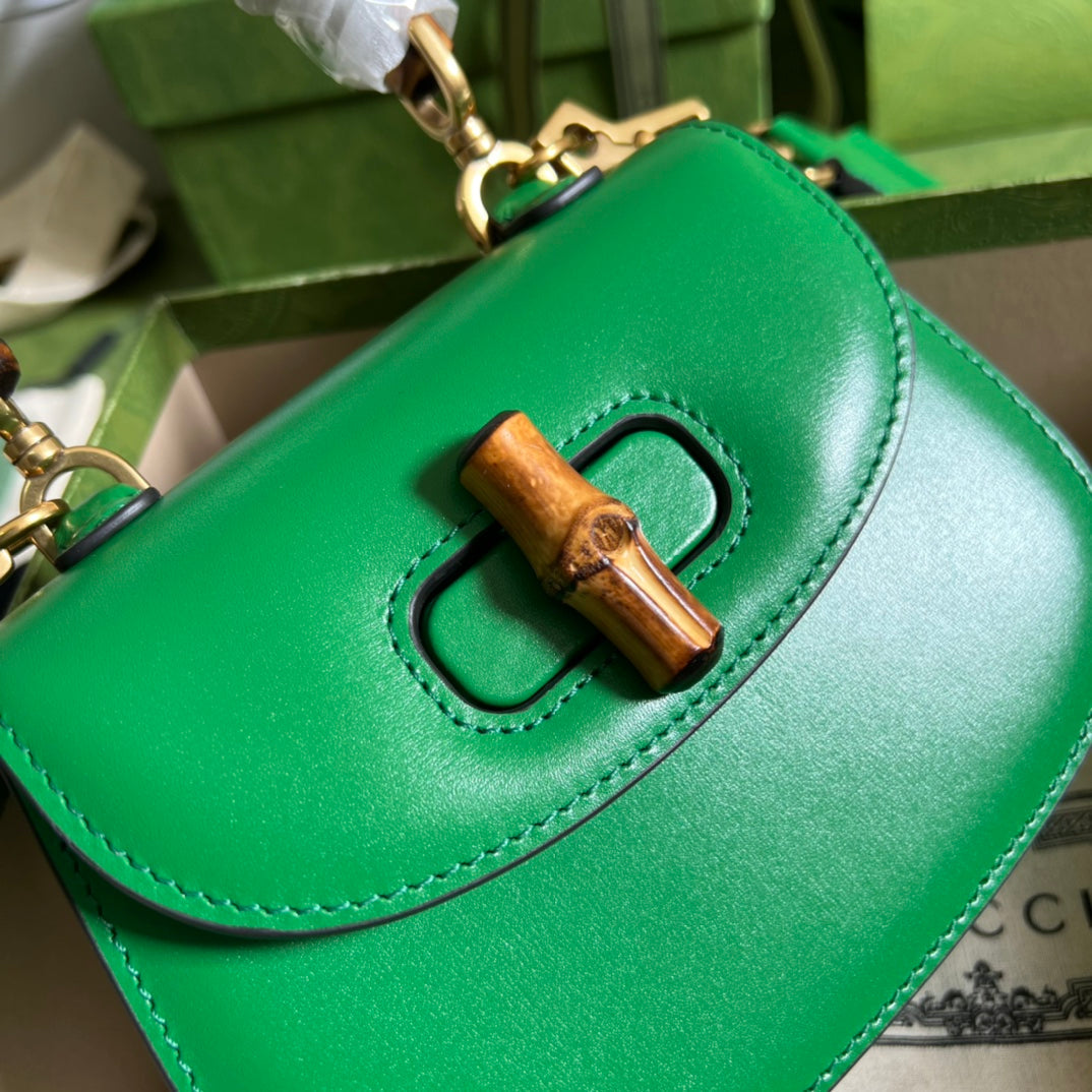 Gucci Bamboo Leather Shoulder Bag Style 21