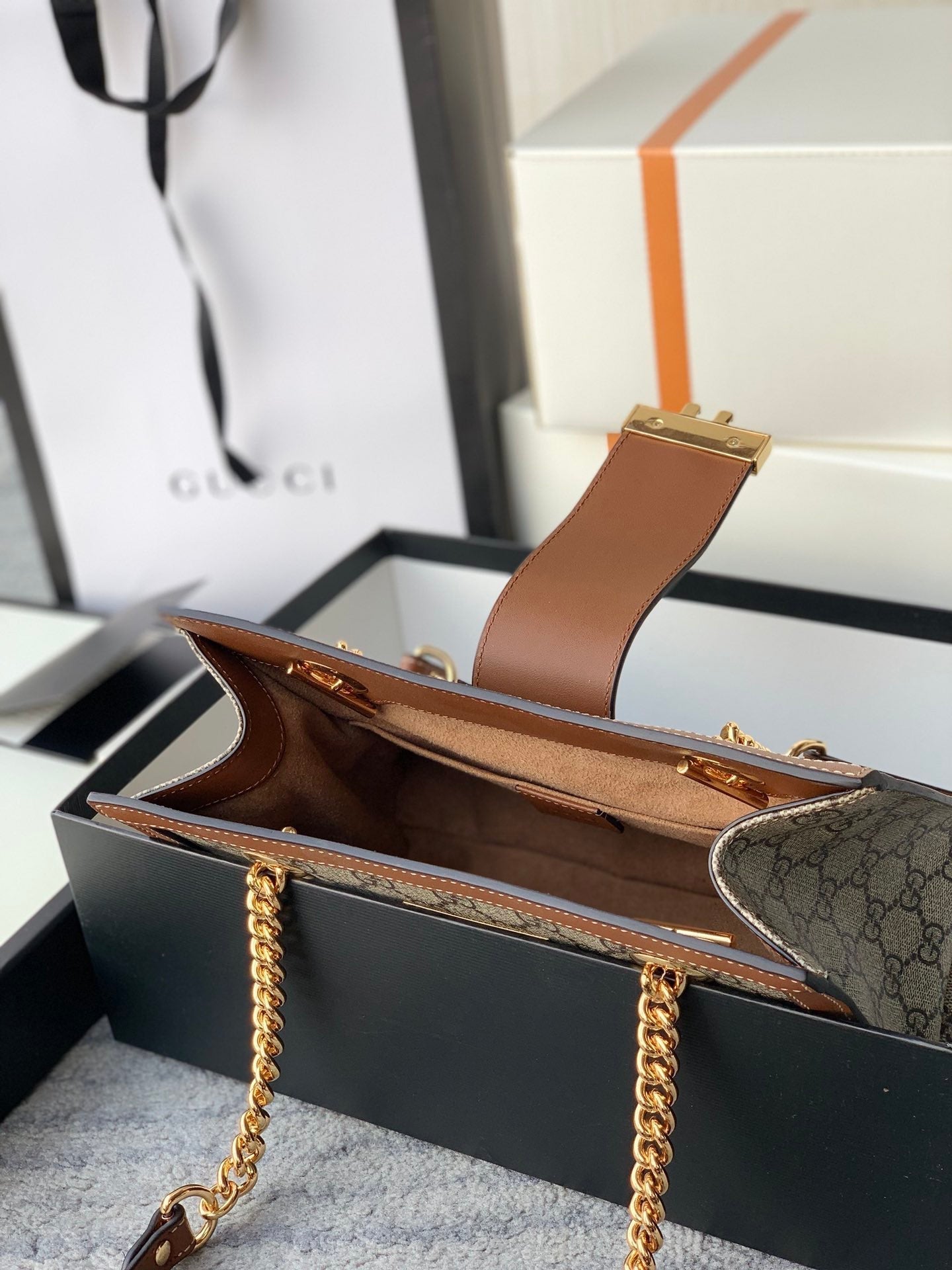 Gucci Padlock Leather Chain Shoulder Bag Style 20