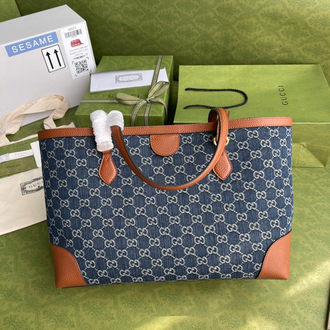 Gucci Ophidia Leather Monogram Tote Style 5
