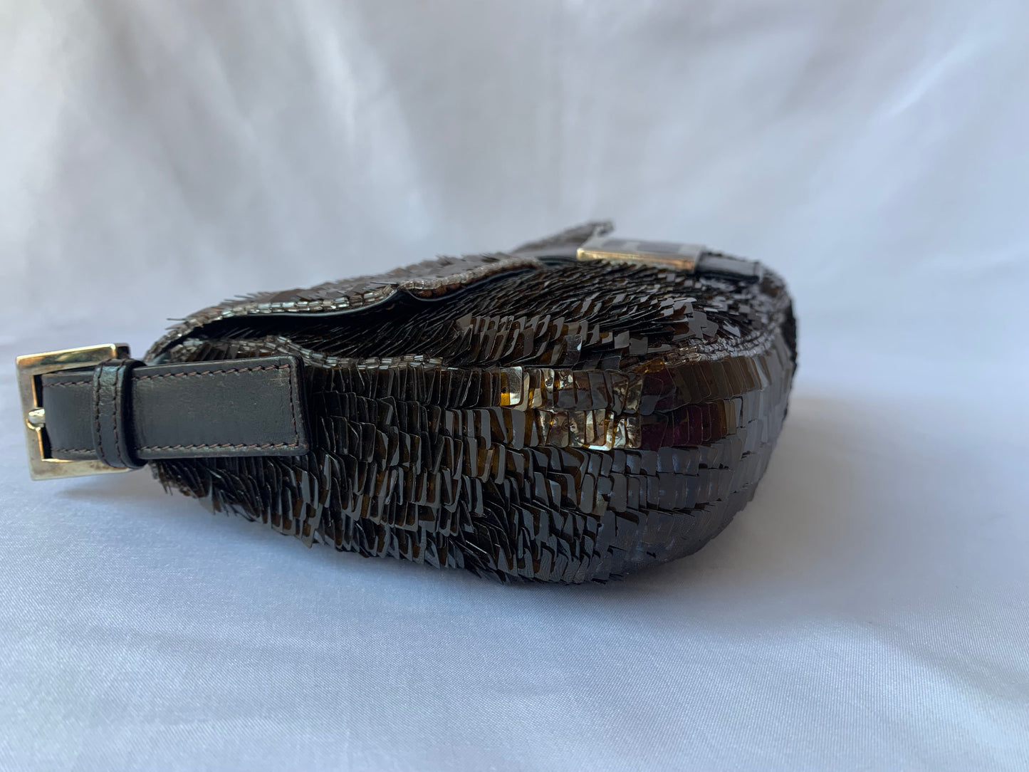 FENDI Baguette chocolate brown sequins excellent condition