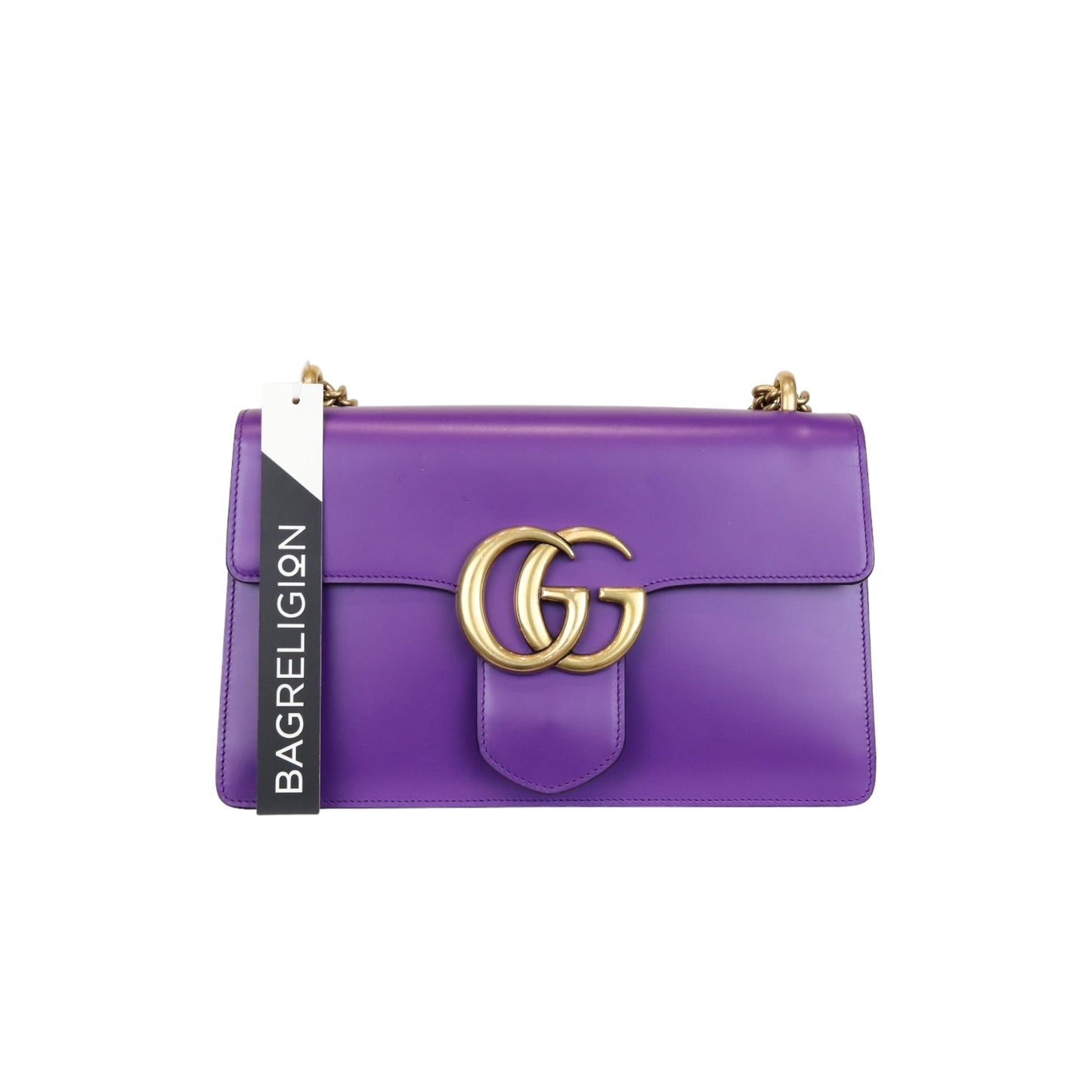 Gucci Lou Monogram Chain Leather Shoulder Bag