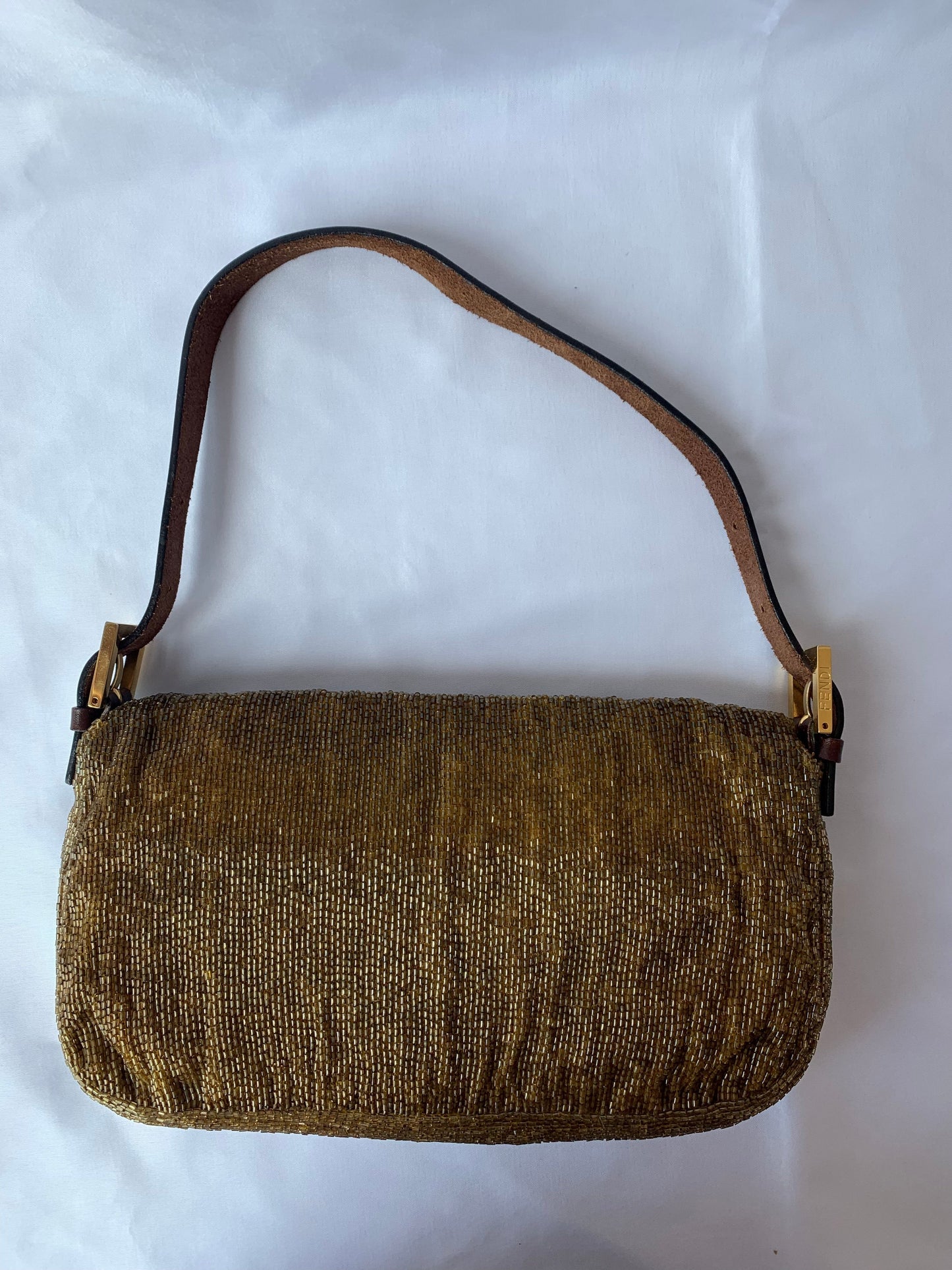 Fendi Baguette Golden Brown beads Glitter
