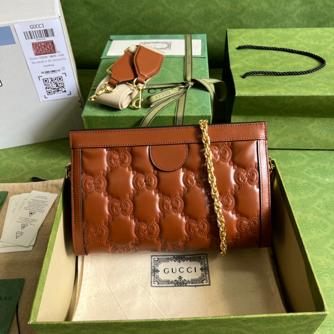 Gucci Leather Shoulder Bag Style 69