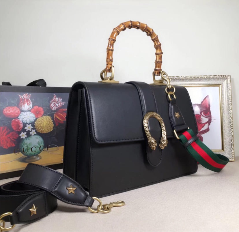 Gucci Black Leather Handbag Style 4