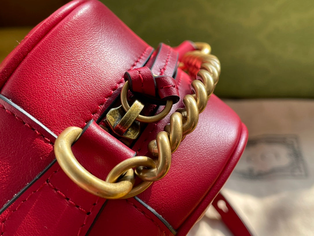 Gucci GG Marmont Leather Chain Crossbody Style 6