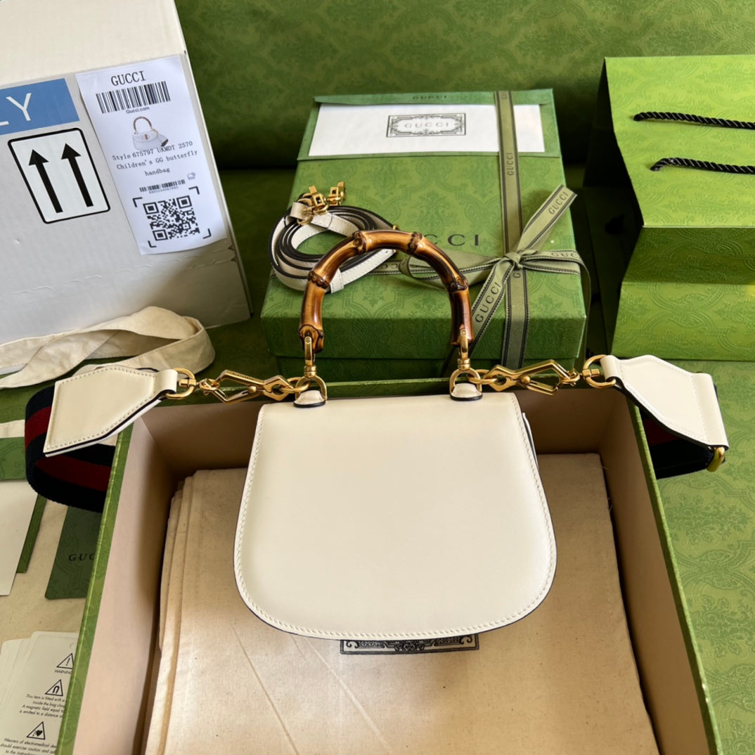 Gucci Bamboo Leather Shoulder Bag Style 20
