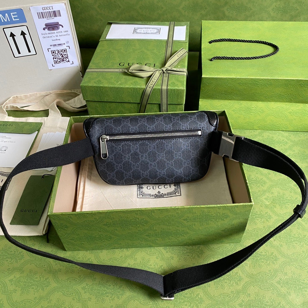 Gucci Interlocking G Leather Canvas Handbag Style 1