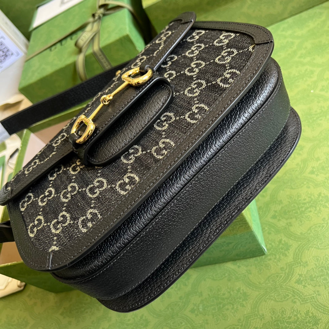 Gucci Leather Metallic Shoulder Bag Style 2