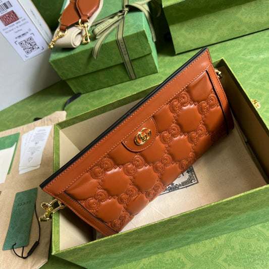 Gucci Gold Leather Shoulder Bag