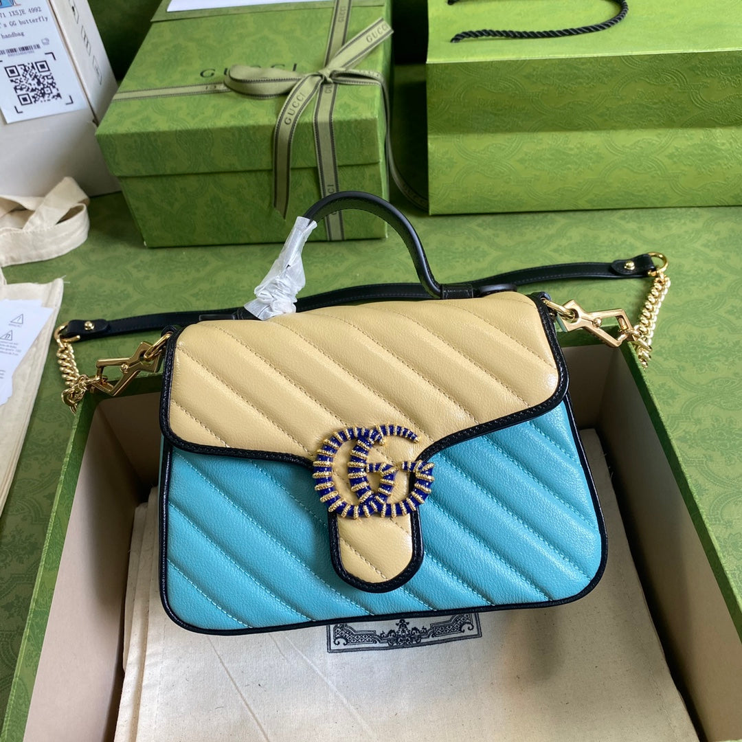 Gucci GG Marmont Quilted Chain Shoulder Bag Style 5