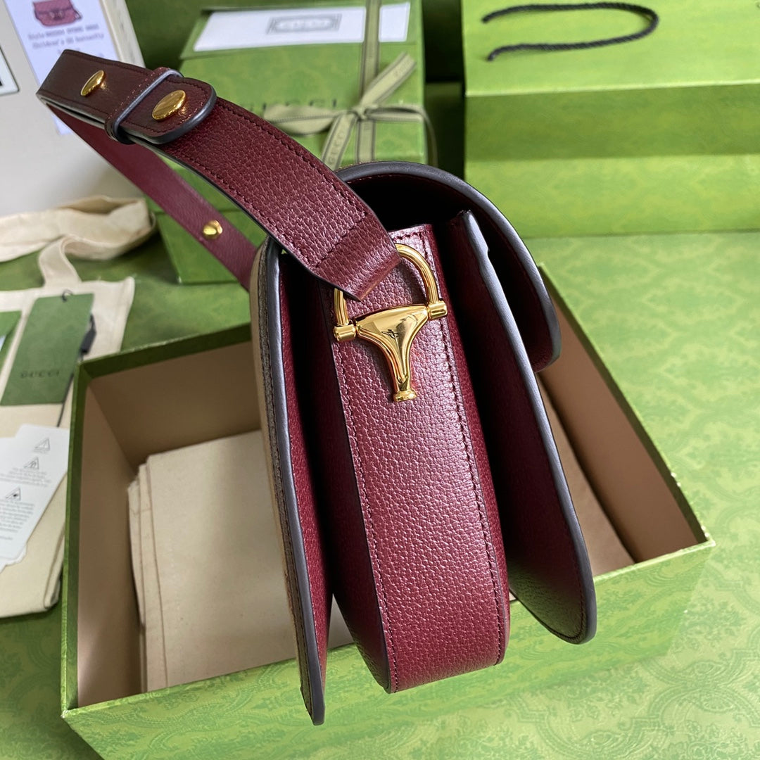 Gucci Leather Canvas Shoulder Bag