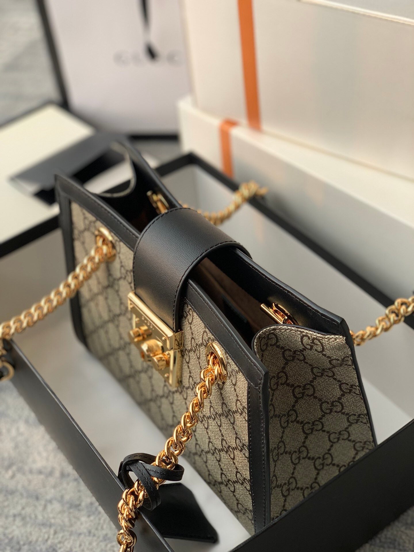 Gucci Padlock Leather Chain Shoulder Bag Style 7