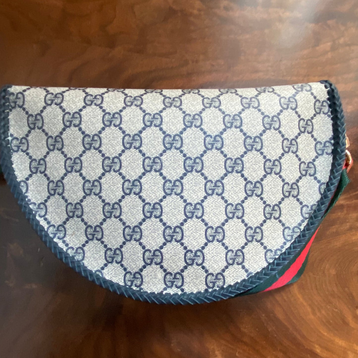 Gucci Twist Leather Canvas Crossbody
