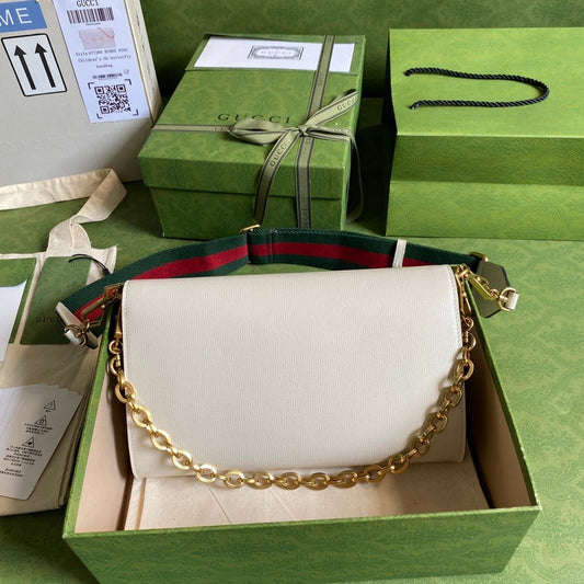 Gucci Leather Monogram Shoulder Bag Style 3
