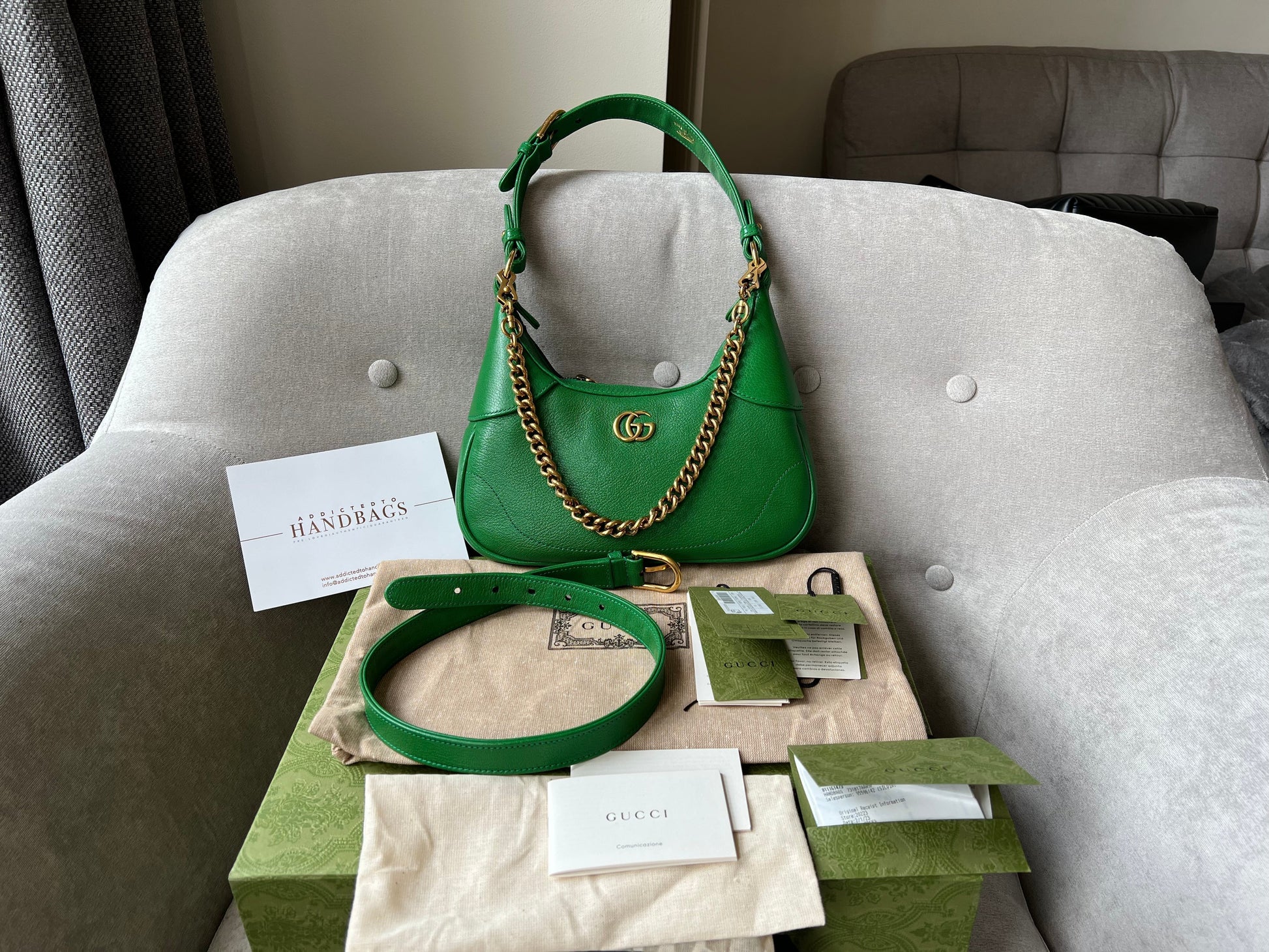 Gucci Chain Leather Shoulder Bag