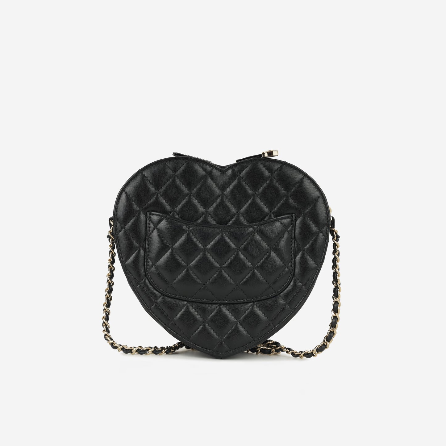 Chanel Large Heart Bag - Black Lambskin | Champagne Gold Hardware
