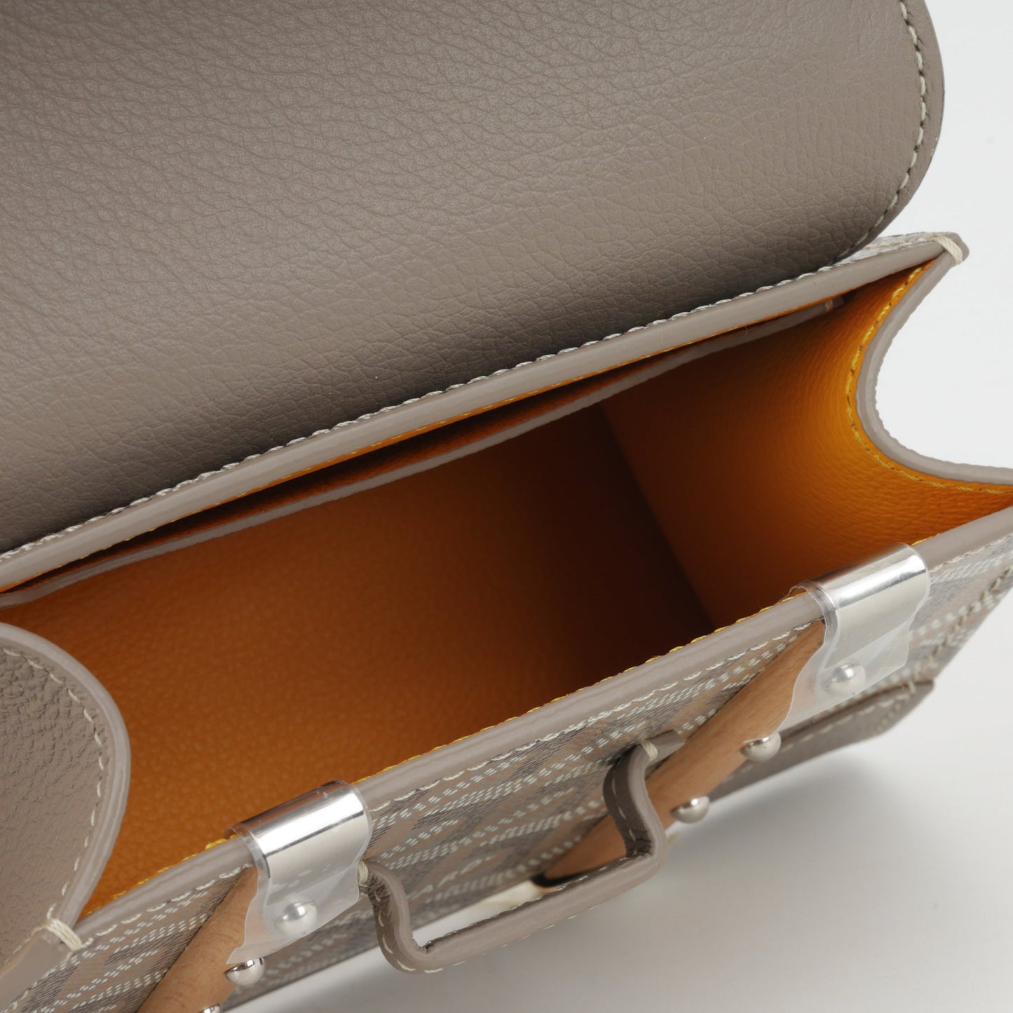 Goyard Nano Saïgon - Grey Goyardine / Grained Calfskin | Palladium Hardware (NWT)