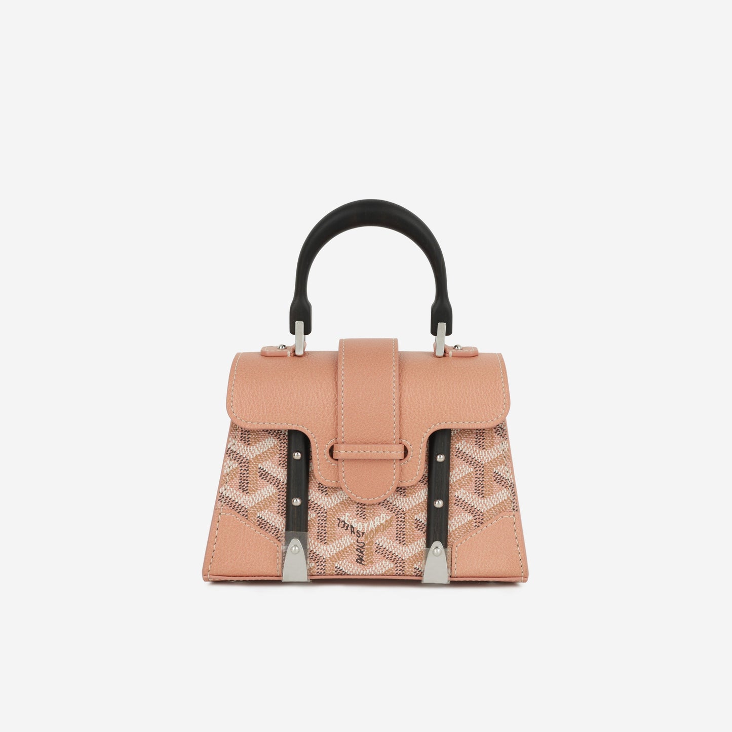 Goyard Nano Saïgon - Pink Metallic Goyardine / Black Wood Trim | Palladium Hardware