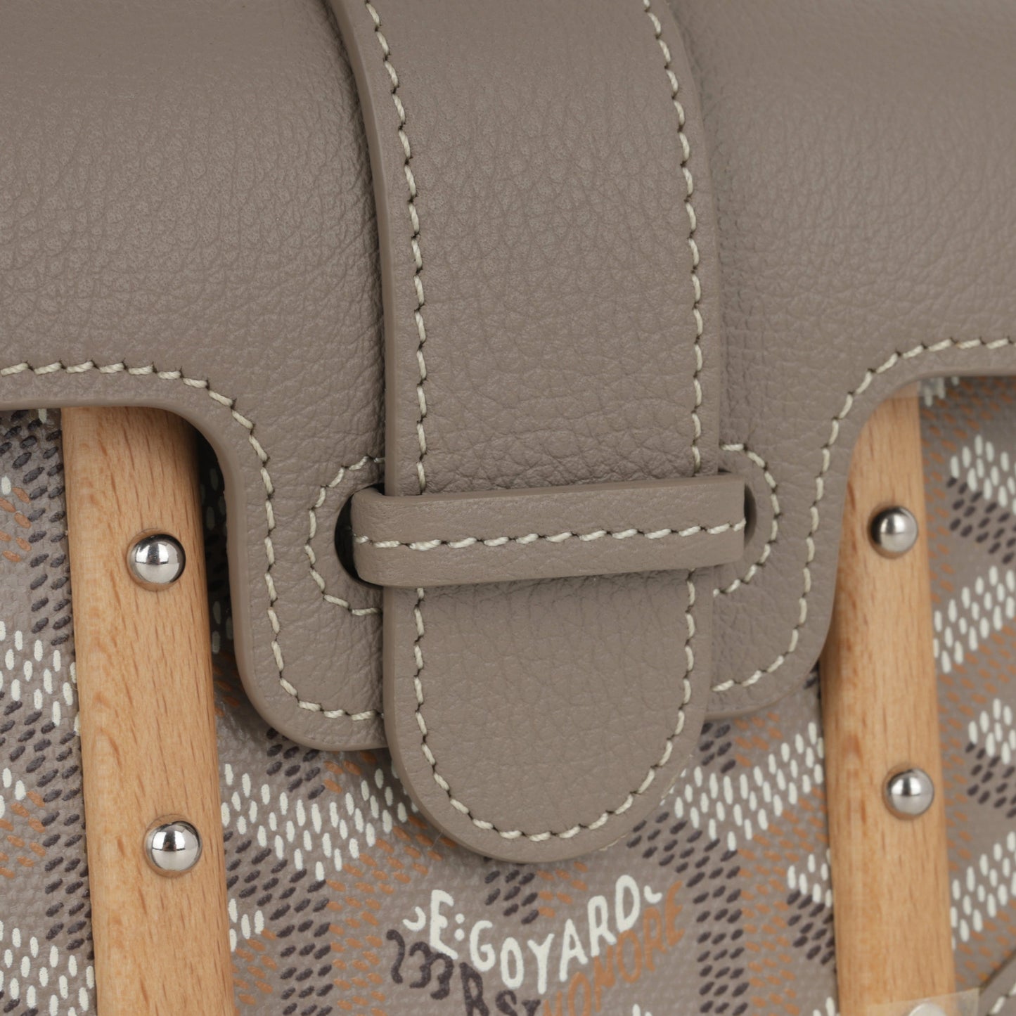 Goyard Nano Saïgon - Grey Goyardine / Grained Calfskin | Palladium Hardware (NWT)