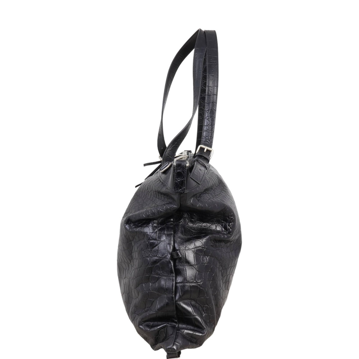 Saint Laurent Military ID Tote Large Croc-Embossed