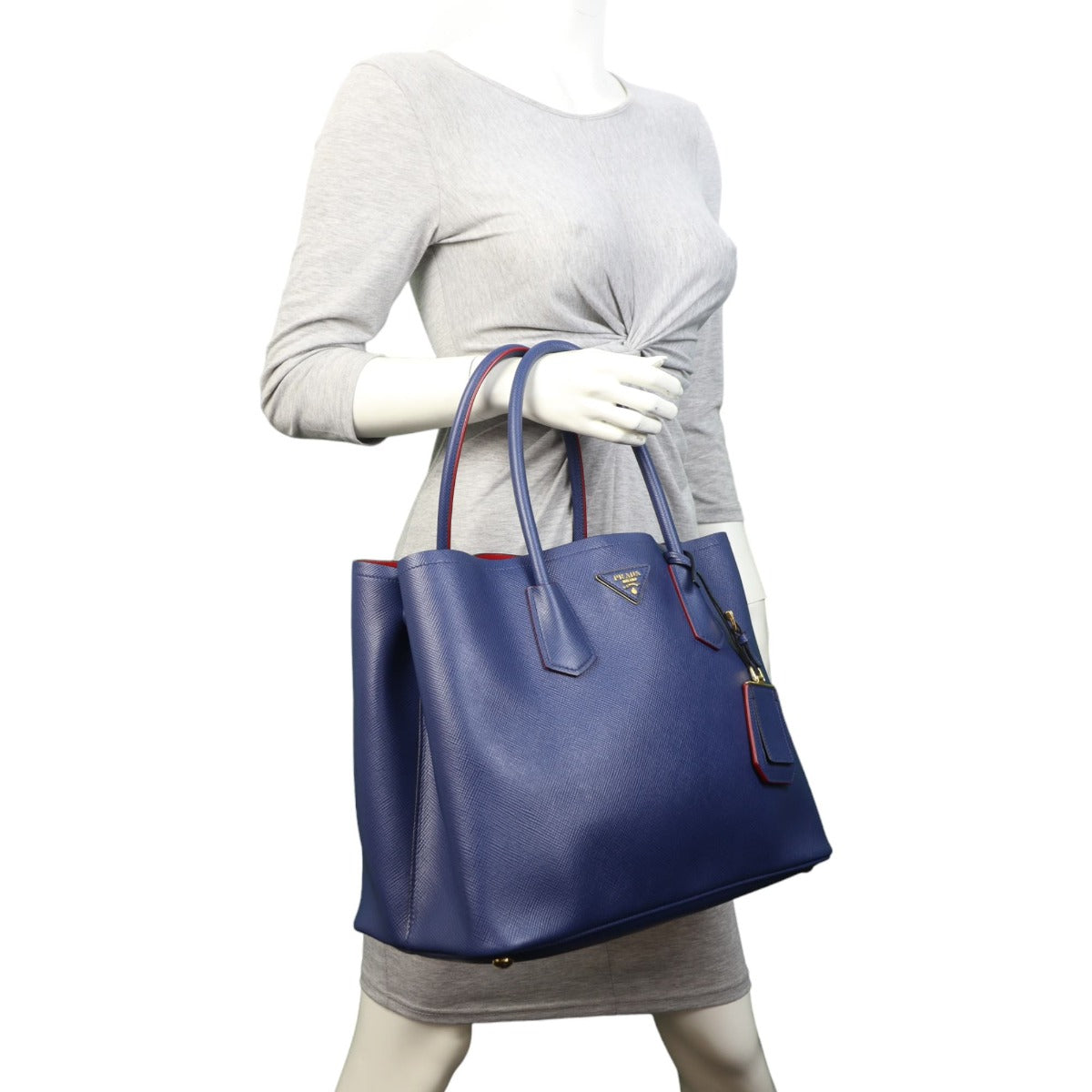 Prada Saffiano Cuir Double Bag Large