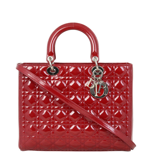 Dior Lady Dior Large Patent