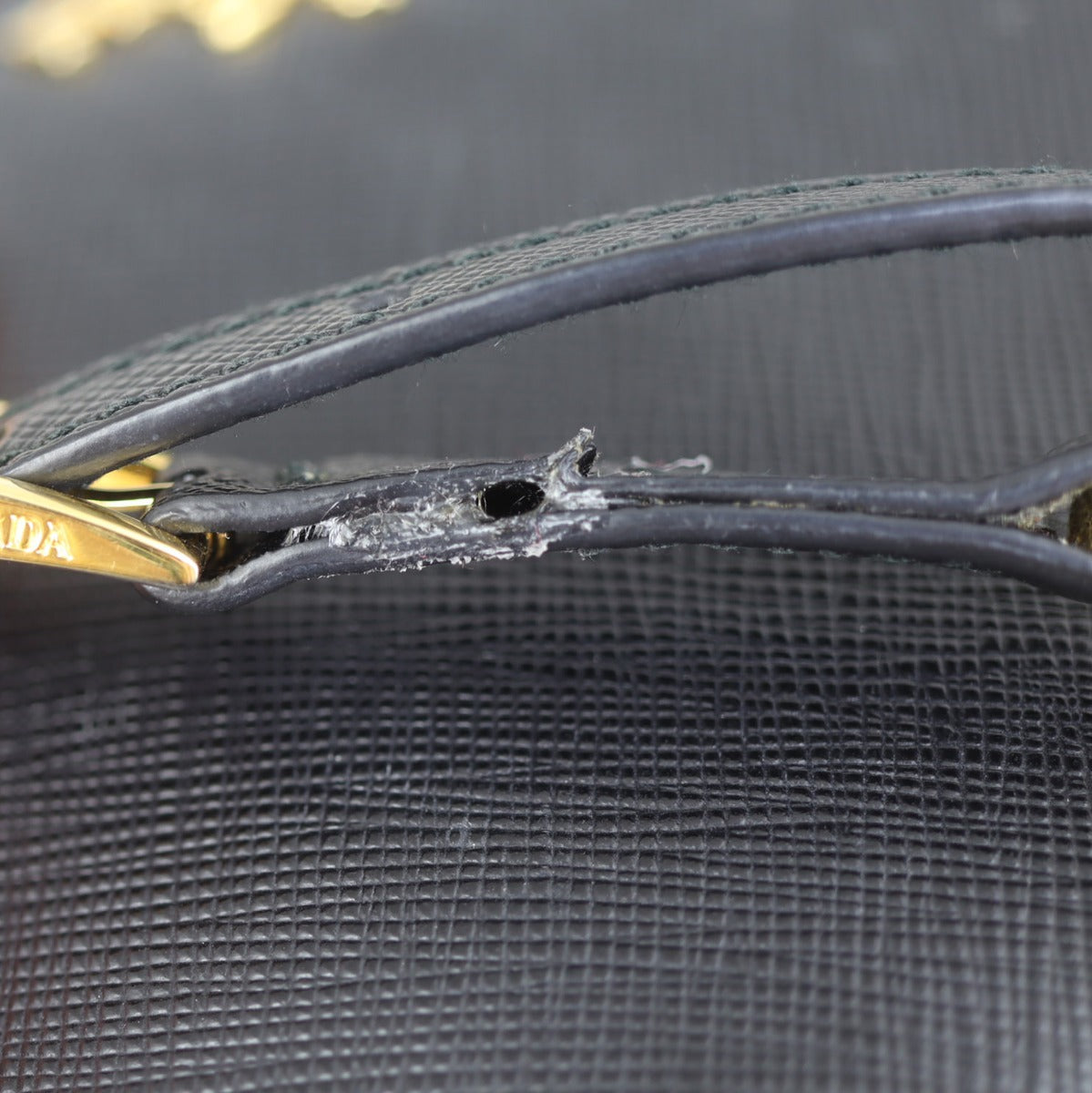 Prada Saffiano Camera Crossbody Chain Bag