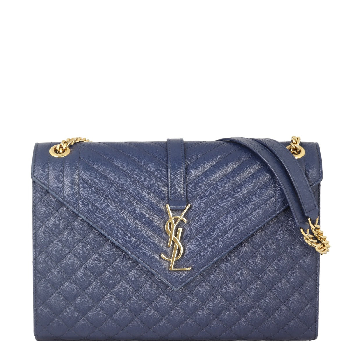 Saint Laurent Monogram Mix Matelasse Envelope Chain Bag Large