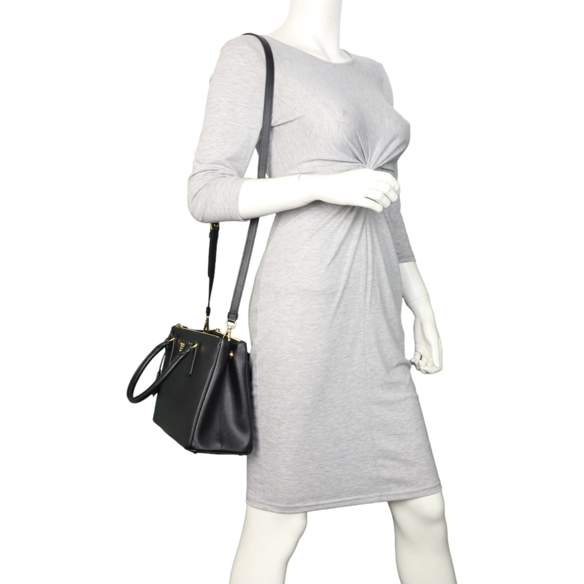 Prada Saffiano Lux Galleria Double Zip Tote Small