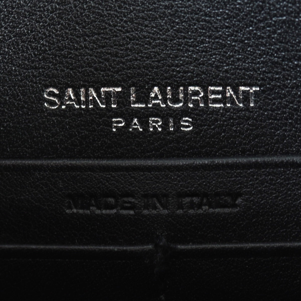 Saint Laurent Sunset Chain Wallet Lizard Embossed